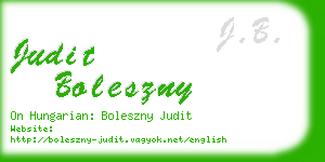 judit boleszny business card